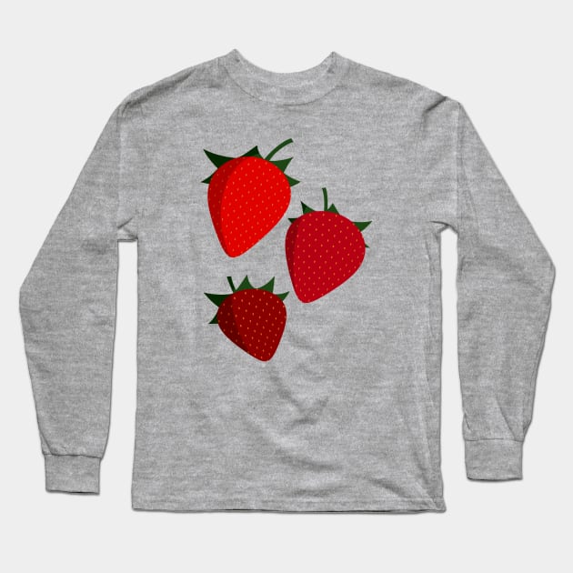 Strawberries Long Sleeve T-Shirt by Obstinate and Literate